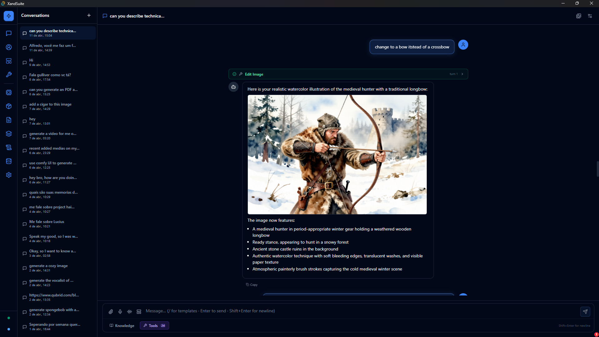XandSuite ComfyUI Image Editing in Chat